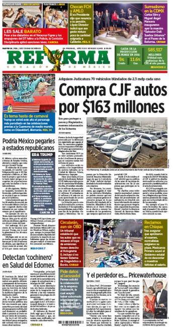 $!Titulares Prensa Nacional 28/02/2017