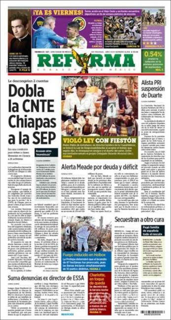 $!Titulares Prensa Nacional 23/09/2016
