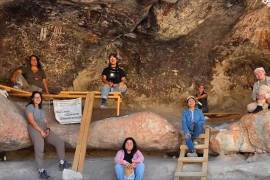 Especialistas del INAH hallaron tres nuevas pinturas rupestres en cuevas de Cuatro Ciénegas.