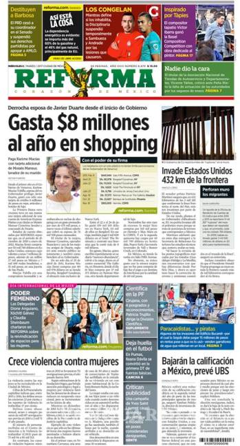 $!Titulares Prensa Nacional 08/03/2017