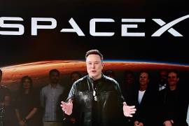 Captura de video tomada de una publicación en la cuenta oficial en X @Nasdaq que muestra al magnate Elon Musk hablando durante la salida a la bolsa de su compañía SpaceX.