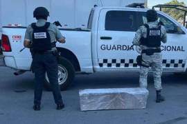 La droga fue asegurada en una empresa de paquetería en San Nicolás con ayuda de un binomio canino