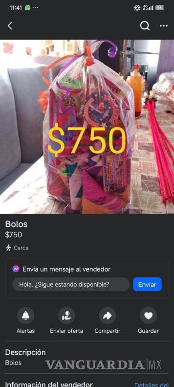 $!Muestra de un anuncio encubierto de venta de pirotecnia en redes sociales.