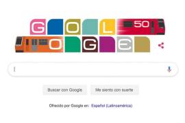 Celebra Google 50 aniversario de SCT Metro con Doodle