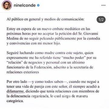 $!Ninel Conde busca ayuda de AMLO para ver a su hijo; acude a Palacio Nacional