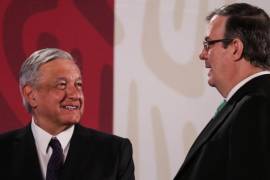 Andrés Manuel López Obrador, presidente de México, y Marcelo Ebrard Casaubón, secretario de Relaciones Exteriores.