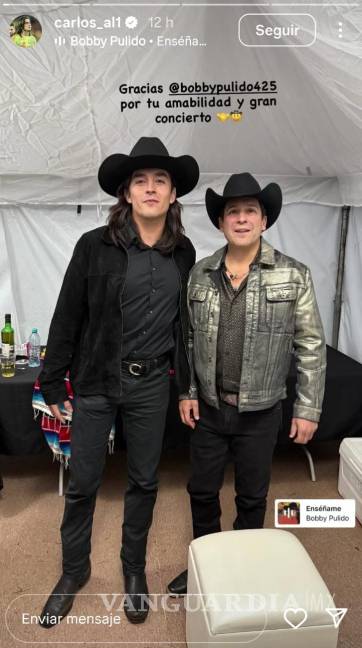 $!Carlos Acevedo compartió una foto junto a Bobby Pulido y agradeció: “Gracias Bobby Pulido por tu amabilidad y gran concierto”.