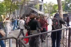 Protestas en Cuernavaca a horas del Grito de Independencia por el feminicidio de Claudia Tacoronte, alumna española asesinada en Cuautla, Morelos, el 12 de septiembre.