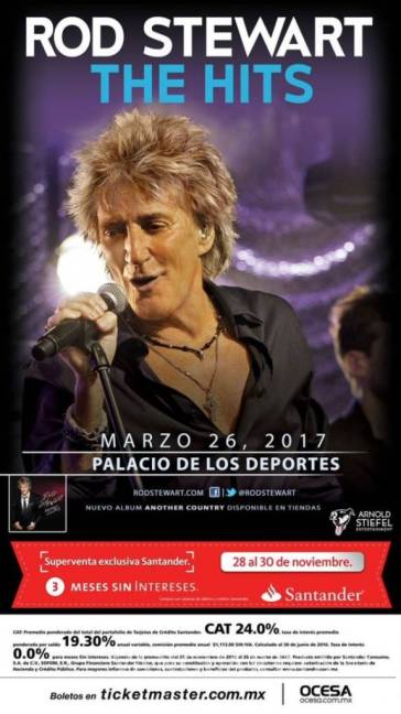 $!Rod Stewart dará concierto en México