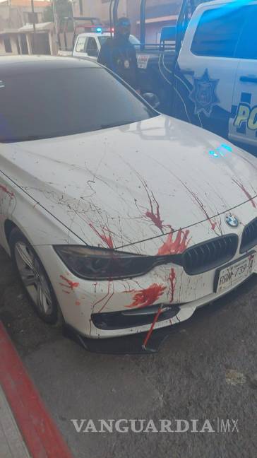 En Monclova, BMW ‘decorado con sangre’ moviliza a cuerpo policiaco