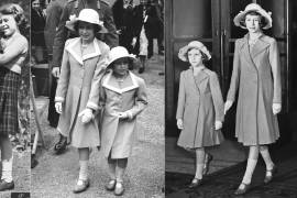 De izquierda a derecha, la princesa Margarita e Isabel el 5 de julio de 1936. La princesa Isabel y la princesa Margarita el 7 de junio de 1938 y la princesa Margarita y la princesa Isabel el 21 de junio de 1939.