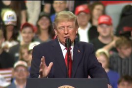 Donald Trump en un mitin en Ohio