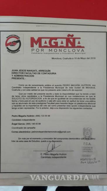 $!UAdeC rechaza solicitud de candidato independiente de presentar sus propuestas ante alumnos de Monclova