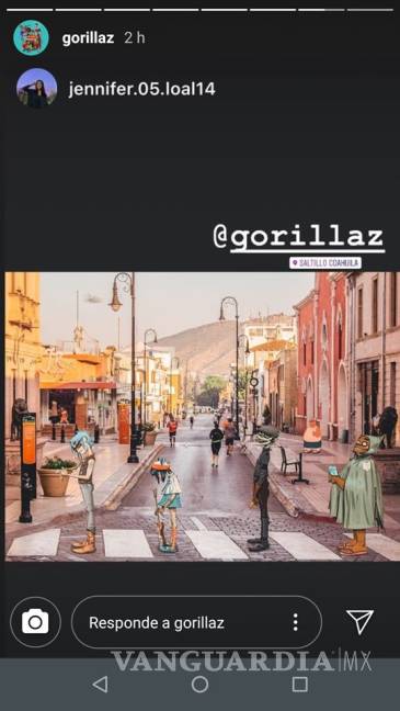 $!Gorillaz 'posa' en el centro de Saltillo en Instagram, al estilo Abbey Road