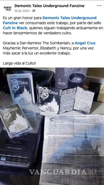 $!Publicación de la página de facebook de Demonic Tales Underground Fanzine