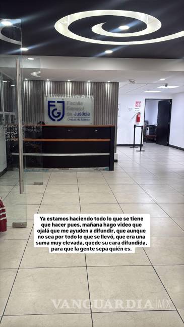 $!Marlene Ont compartió imágenes del momento en que presentó la denuncia ante autoridades de la Ciudad de México.