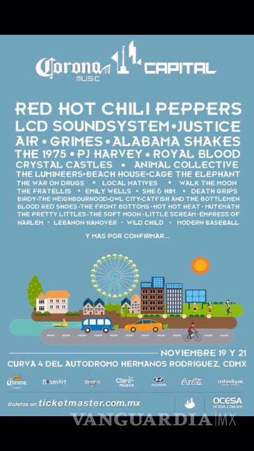 $!Revelan posibles carteles del Corona Capital 2016