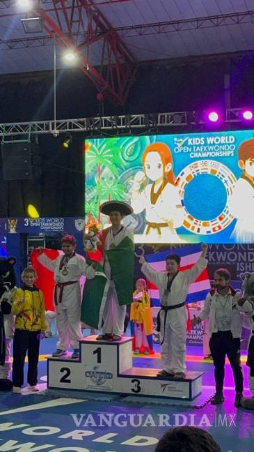 $!Los coahuilenses Amaite Castañeda y Mateo Sandoval conquistaron el oro en el torneo internacional celebrado en Sogamoso, Colombia, reafirmando el nivel del taekwondo juvenil mexicano.