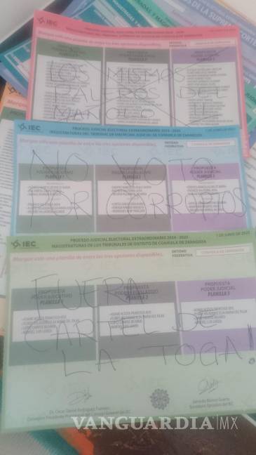 $!En Coahuila, ciudadanos convierten votos en denuncias: ‘Fuera cártel de la toga’