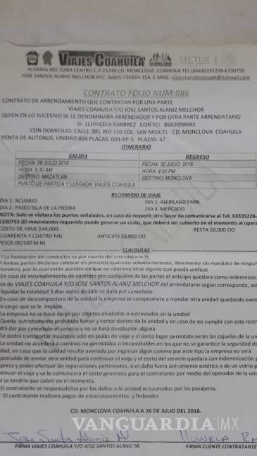 $!Clientes se quejan de la agencia 'Viajes Coahuila' que opera en Monclova