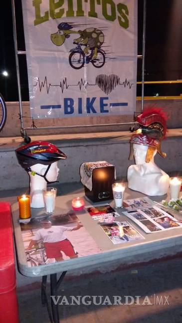 Colectivos de ciclistas de Saltillo hacen homenaje a compañero que falleció tras caída de bicicleta