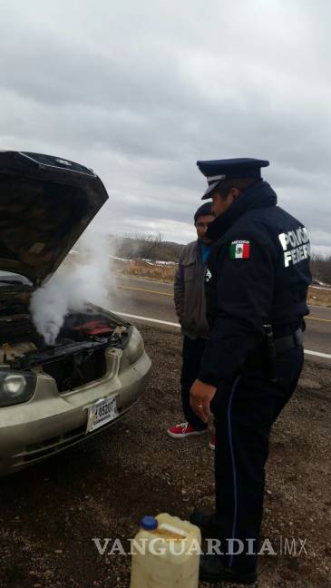 $!Policía Federal apoya en zonas con mal clima del norte de México