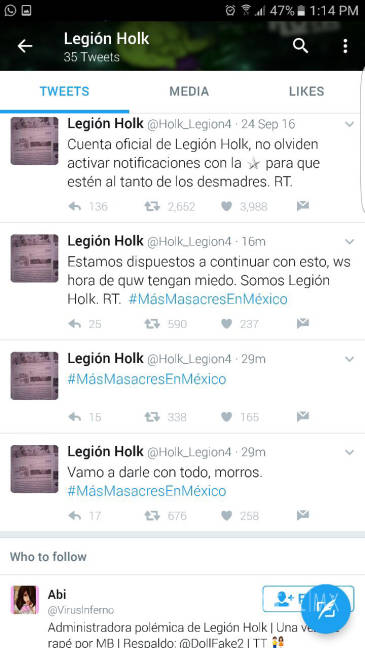 $!Usuarios de redes sociales celebran ataque en Nuevo León usando el hashtag 'MasMasacresEnMexico'