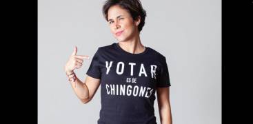 Laura Garza promueve el voto con su campaña “Votar es de chingones”. FOTO: FACEBOOK