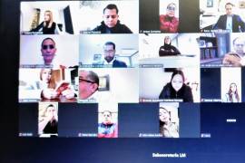 Integrantes del Cabildo de Torreón durante la Vigésima Segunda Sesión Ordinaria, realizada de manera virtual.