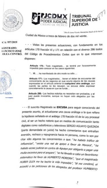 $!Invocando causal inexistente, magistrado de caso Sergio Aguayo alega ser “víctima” de expresiones de odio y se excusa