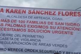 Habitantes de San Isidro de las Palomas y Loma Alta solicitaron revisar la legalidad de las restricciones de acceso implementadas en ambas colonias.