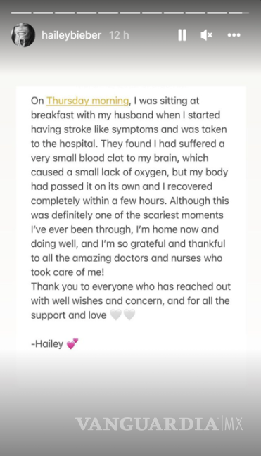 $!Comunicado de Hailey Bieber después de ser hospitalizada.