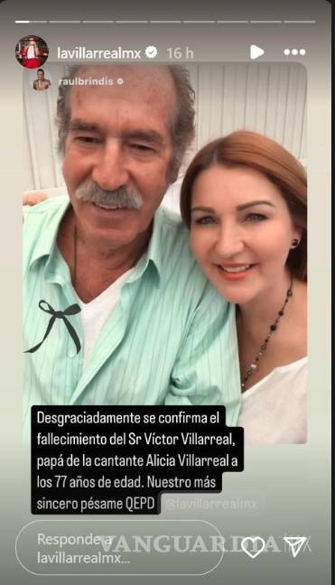 $!¡En medio de la batalla legal! Fallece el papá de Alicia Villarreal mientras enfrenta a Cruz Martínez