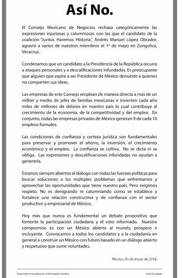 $!Del 'así no' para AMLO a la reconciliación con la IP; dos cartas que marcaron historia