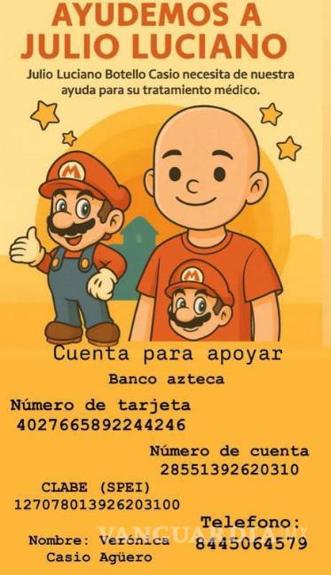 $!Los datos bancarios están a nombre de la madre de Luciano y son las únicas cuentas disponibles para recibir los apoyos monetarios.