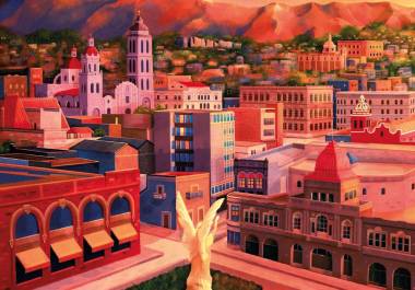 Recuerdan el Saltillo de hoy y el de ayer en póster por el 449 aniversario de la ciudad