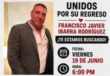 De acuerdo con la ficha de búsqueda, Ibarra Rodríguez es un hombre de tez morena, complexión alta, con cabello negro y lacio.