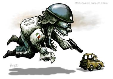 Mordedura de plata con plomo