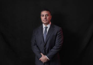 Omar García Harfuch, secretario de Seguridad y Protección Ciudadana de México, en su oficina.