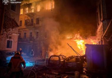 Restos de drones ucranianos también cayeron sobre dos empresas y una casa particular en la ciudad rusa de Novorossiysk, dijo el domingo el alcalde Andrey Kravchenko.