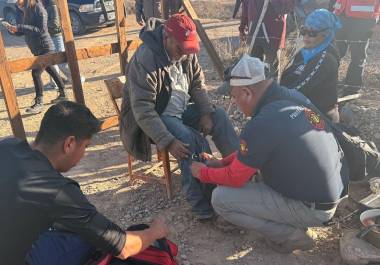 El adulto mayor fue atendido por las autoridades.