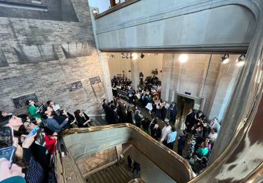 Los empleados de la Corte manifestaron su respaldo a los ministros del máximo tribunal del país.