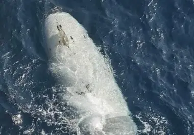 En respuesta, un portavoz del Pentágono declaró que un dron submarino había sufrido una avería hacía más de un día.