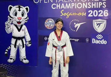 Ana Sofía Durán Quiroz conquistó la medalla de plata en el Kids World Open Taekwondo Championships 2026.