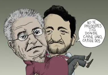 Andy y Pío, buscando la cobija