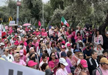 Reclaman manifestantes que Morena se quiere quedar con el 75 por ciento de las cururles en la Cámara de Diputados | Foto: Especial