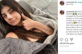 Mia Khalifa comparte emotivo video para mostrar su nueva nariz