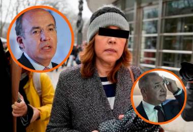 ‘¡Sigues tú, Felipe Calderón!’: Reciben con gritos a familia de Genaro García Luna en corte de NY