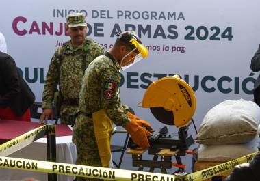 Se han canjeado más de 600 armas a través del proyecto ‘Sí al desarme, Sí a la paz’ | Foto: Cuartoscuro