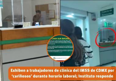 Exhiben a pareja ‘cariñosa’ del IMSS en Ciudad de México.